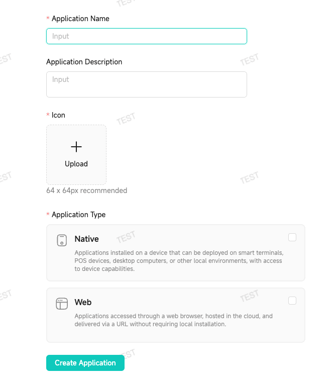 Create Application