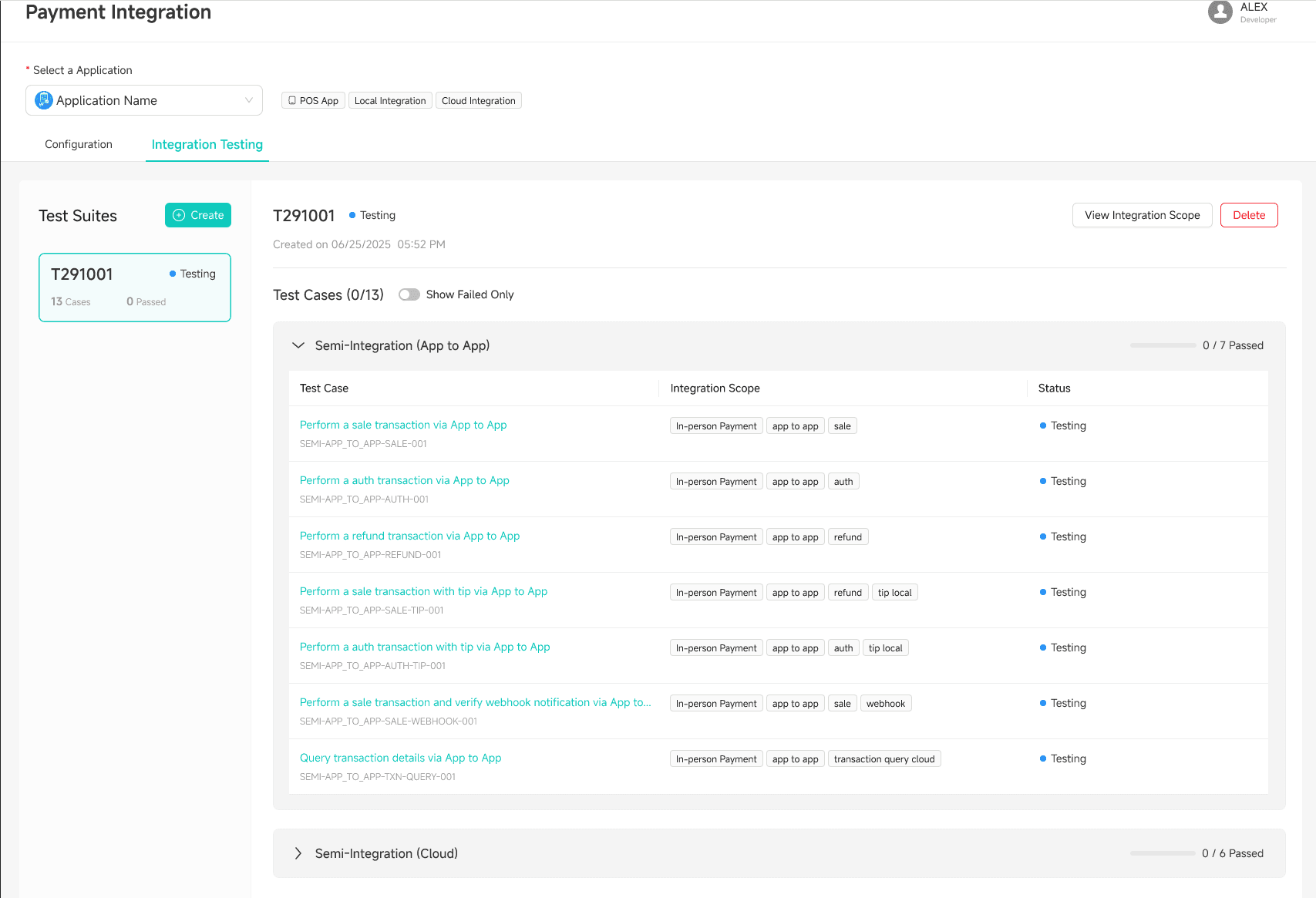Create Test Suite