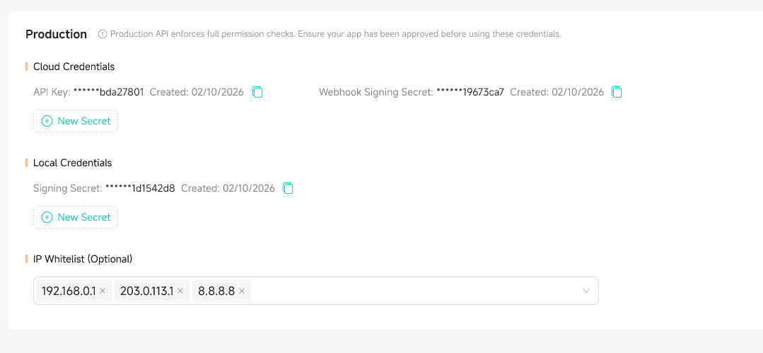 Application Security Configuration