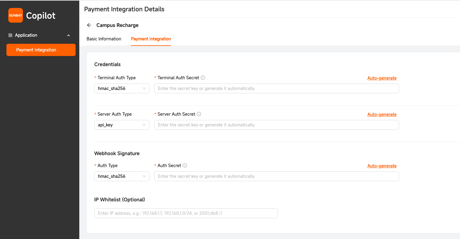 Application Security Configuration